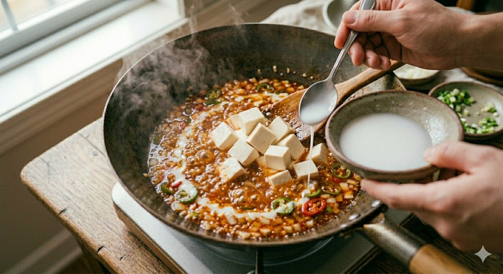 Mapo Tofu Cooking Step 5