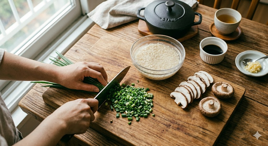 Pork Jowl Pot Rice Cooking Step 1