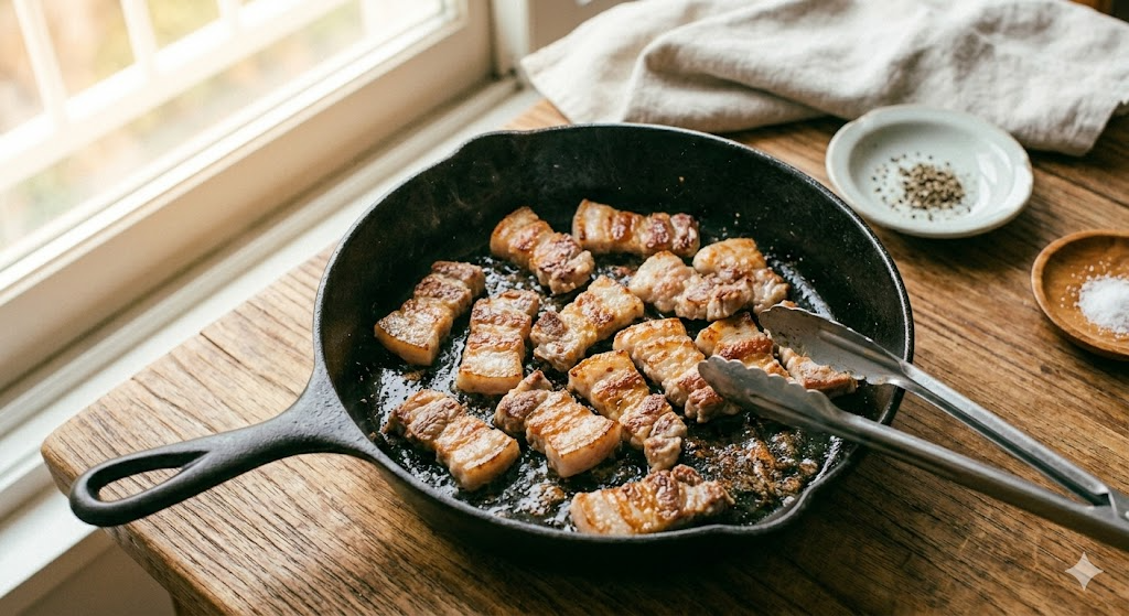 Pork Jowl Pot Rice Cooking Step 2