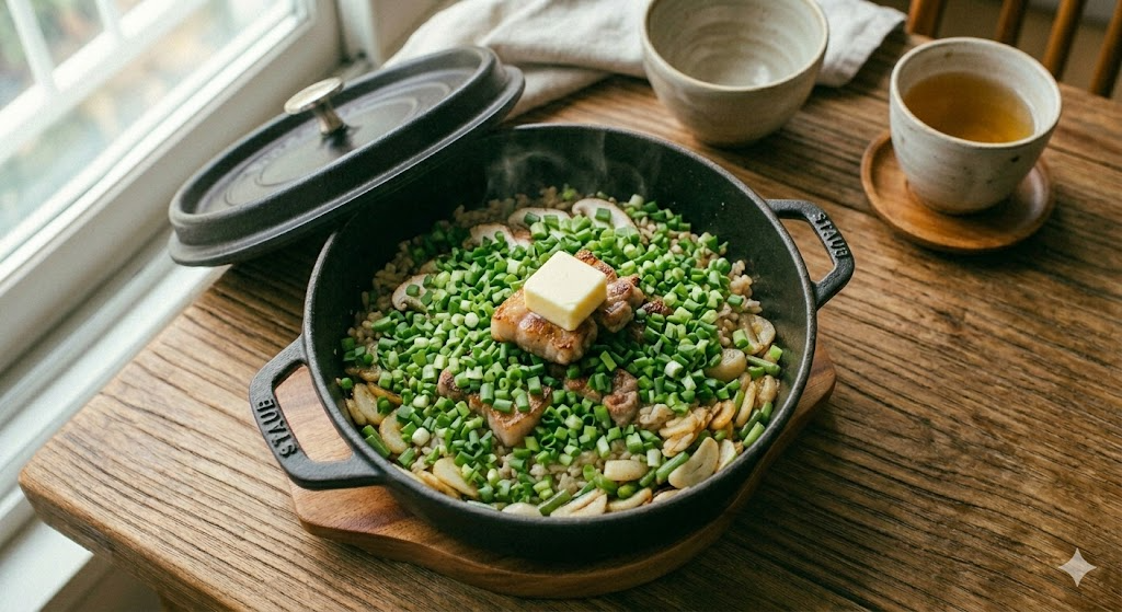 Pork Jowl Pot Rice Cooking Step 6