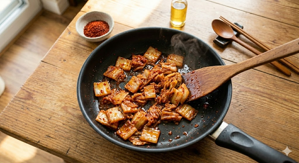 투다리김치우동 조리 과정 2단계