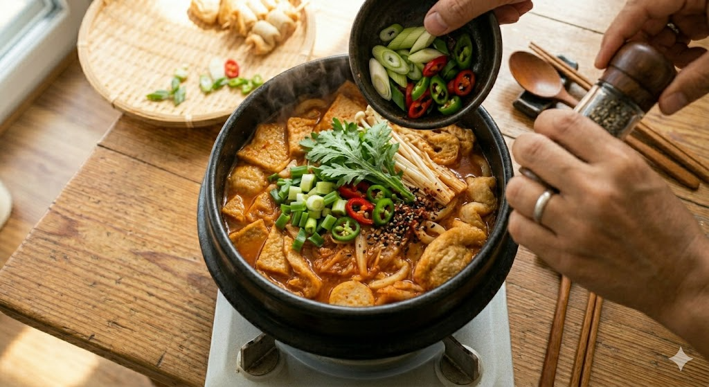 투다리김치우동 조리 과정 5단계