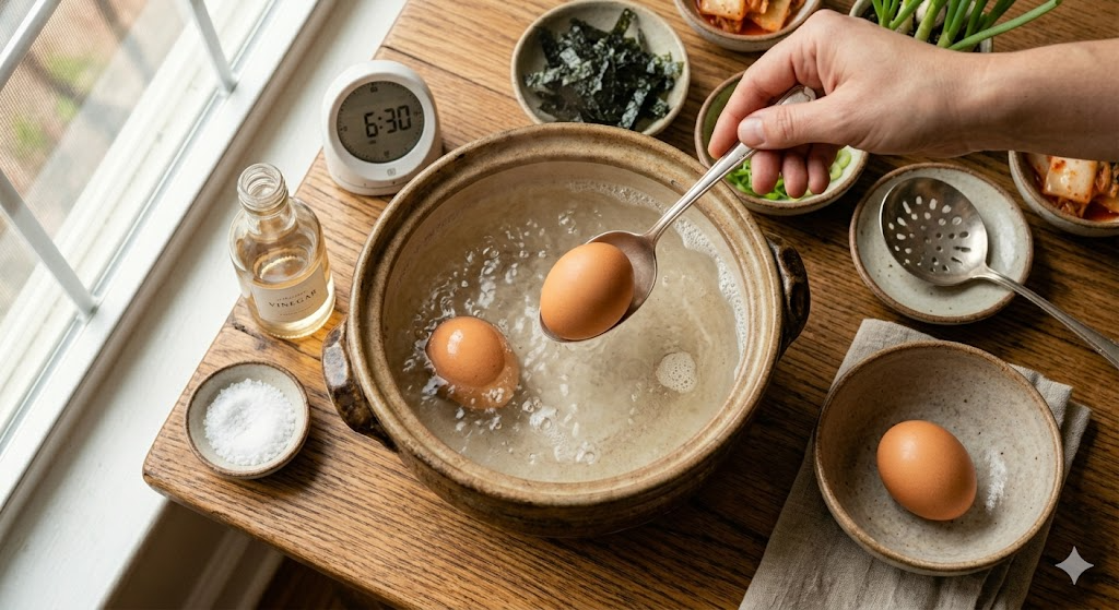 들기름 반숙달걀 보울(천연 위고비 스타일) 조리 과정 1단계