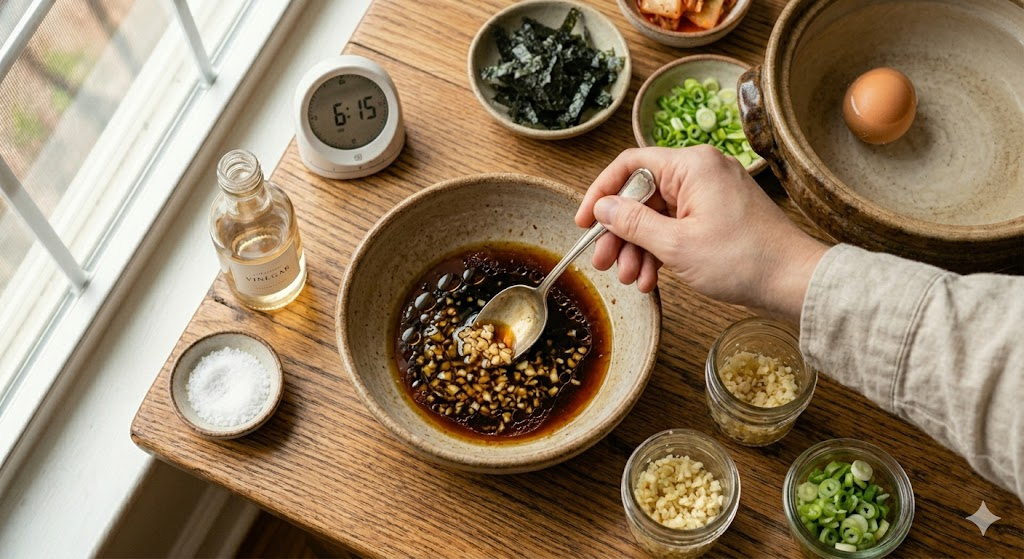 들기름 반숙달걀 보울(천연 위고비 스타일) 조리 과정 2단계