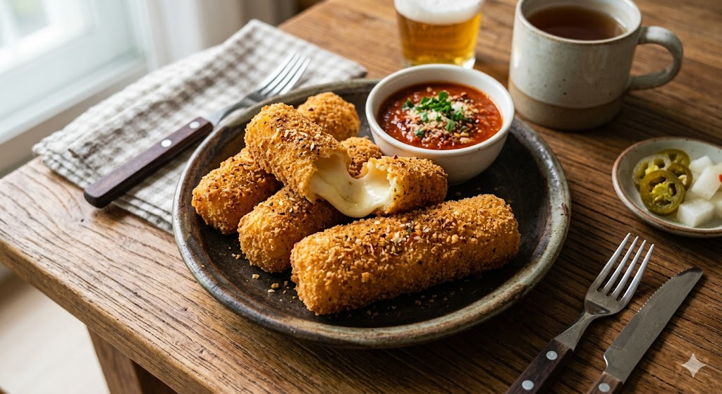 완성된 칠리스 대왕 치즈스틱의 맛있는 모습