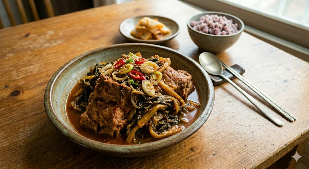 Korean Food Recipe: 시래기 뼈구이