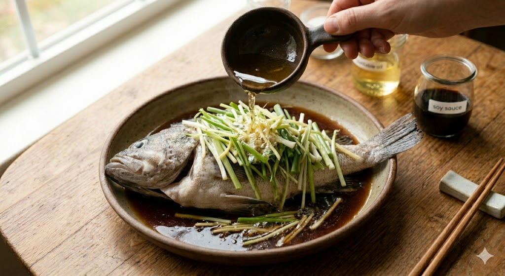 광동식 우럭찜 조리 과정 3단계