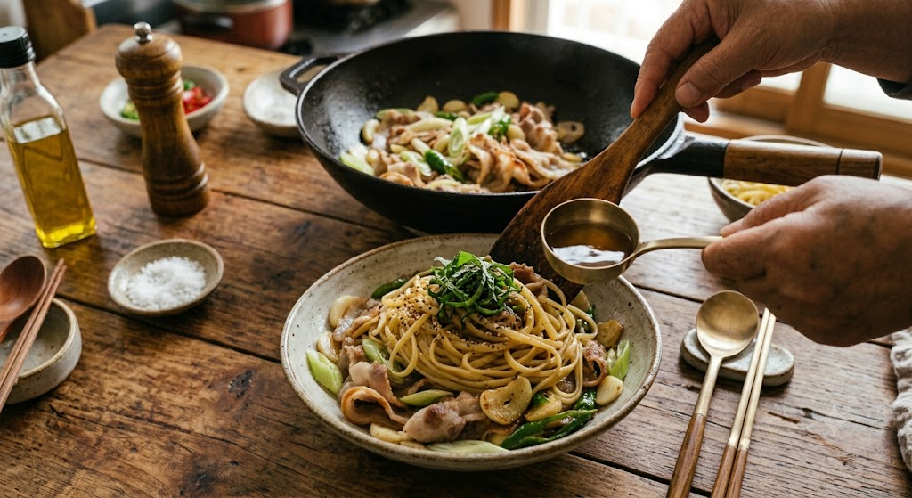 Seafood Basil Pasta Recipe: Fresh Korean Home Cooking