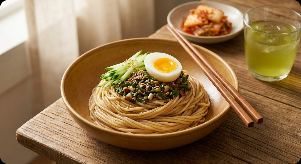 🥗향긋함에 취하는 달래간장 비빔국수, 비법 양념의 한 끝 차이