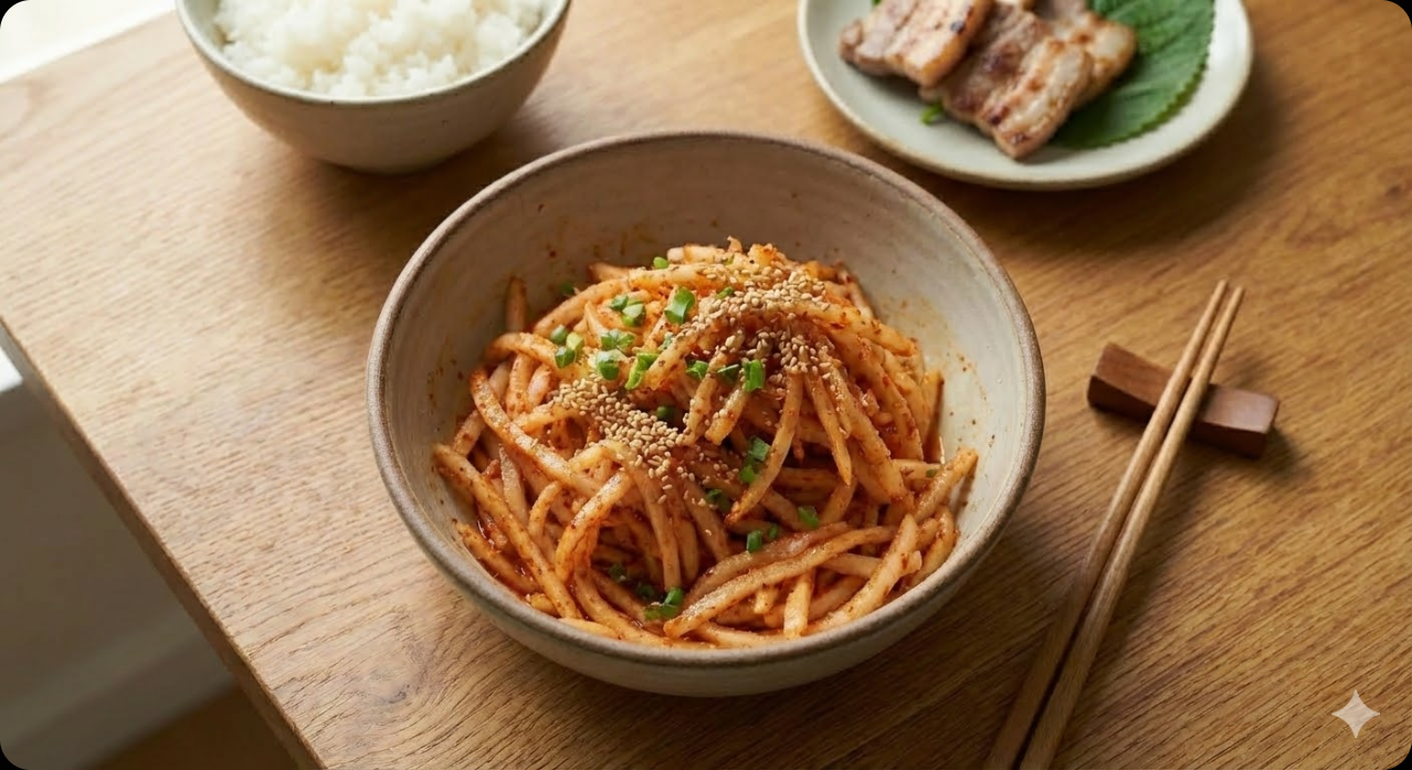 🥢아삭함이 끝내주는 무생채, 식당 사장님께 배운 비결