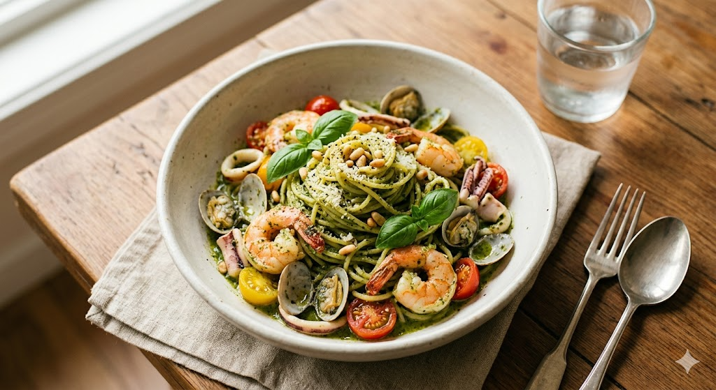 🍝한입에 반함! 해산물 바질 파스타 레시피