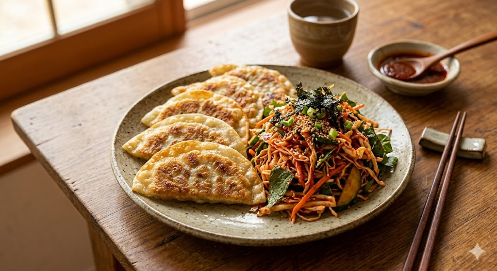 🥟겉바속촉 대구식 납작만두 야채비빔 비법 양념