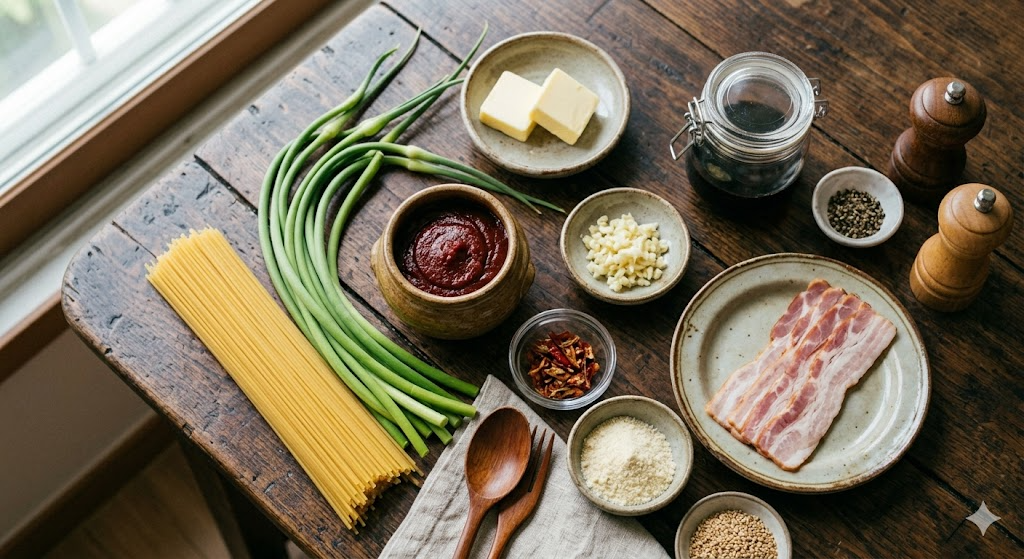 🍝SNS 난리난 마늘쫑 고추장버터 파스타, 한입에 반함