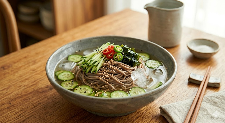 🍲한입에 반함! 오이냉국 소바 레시피