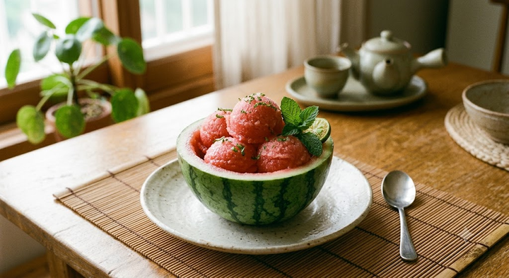 🍳한입에 반함! 통수박 수박소르베 레시피