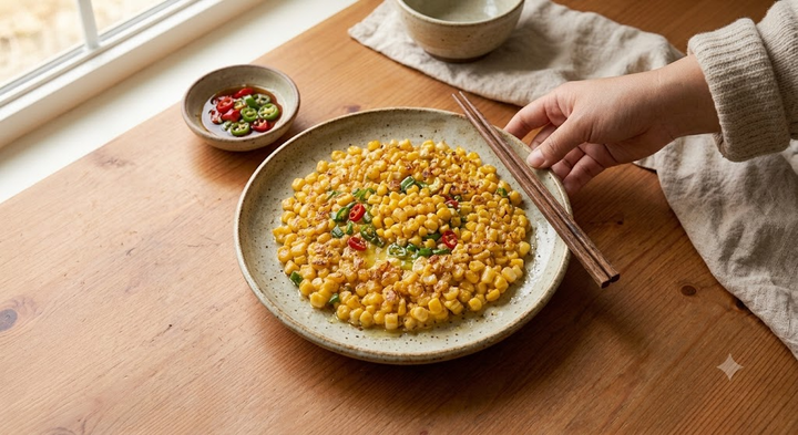 🍳한입에 반함! 초당옥수수전 레시피